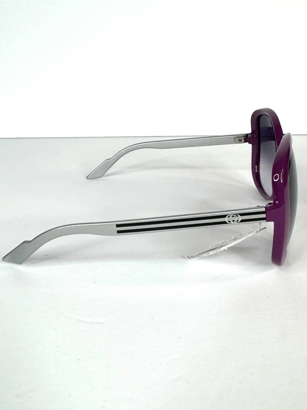 GUCCI 3157 Oversized Sunglasses NEW In Case Violet Silversmoke Made In Italy